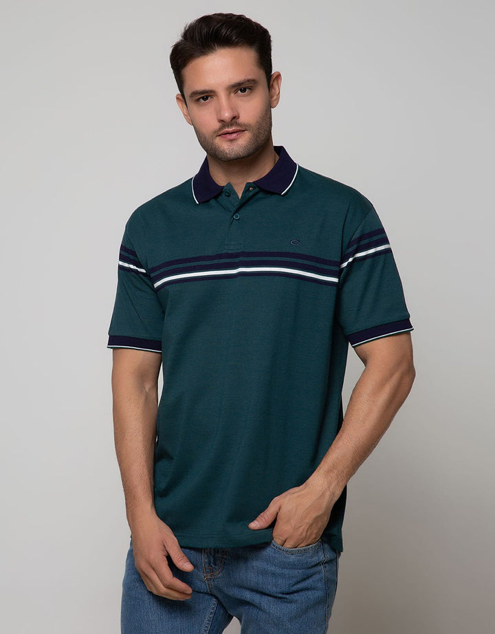 Cole Short Sleeve Polo Shirt Stripe