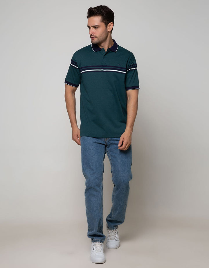 Cole Short Sleeve Polo Shirt Stripe