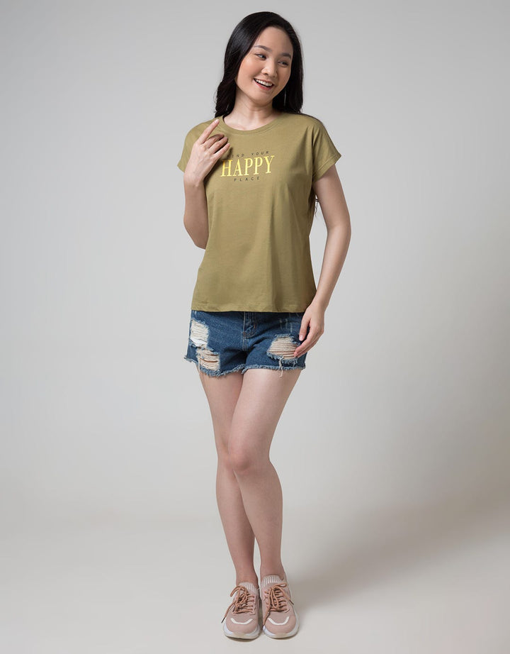 Nevada Short Sleeve T-Shirt Find Your Happy Place Cotton Usa