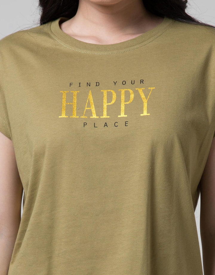 Nevada Short Sleeve T-Shirt Find Your Happy Place Cotton Usa