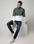 Details Sweatshirt Jumper R Neck Cut N Sewn