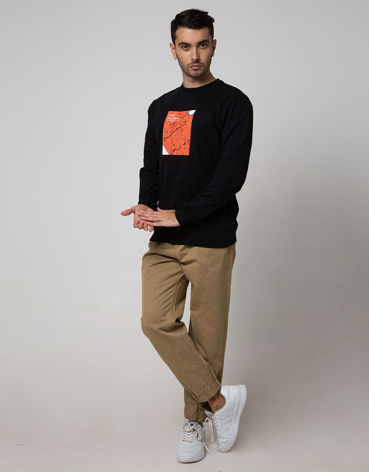 Details Sweatshirt Jumper Long Sleeve Round Neck Print