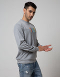 Details Sweatshirt Jumper Long Sleeve Round Neck Bordir