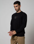 Details Sweatshirt Jumper Long Sleeve Round Neck Print Monte