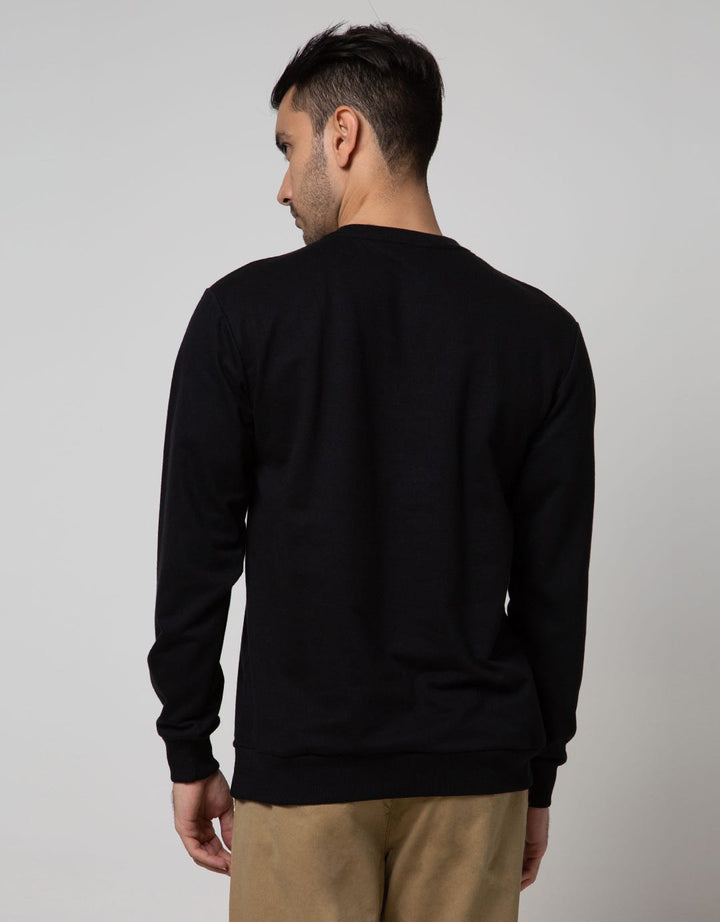 Details Sweatshirt Jumper Long Sleeve Round Neck Print Monte