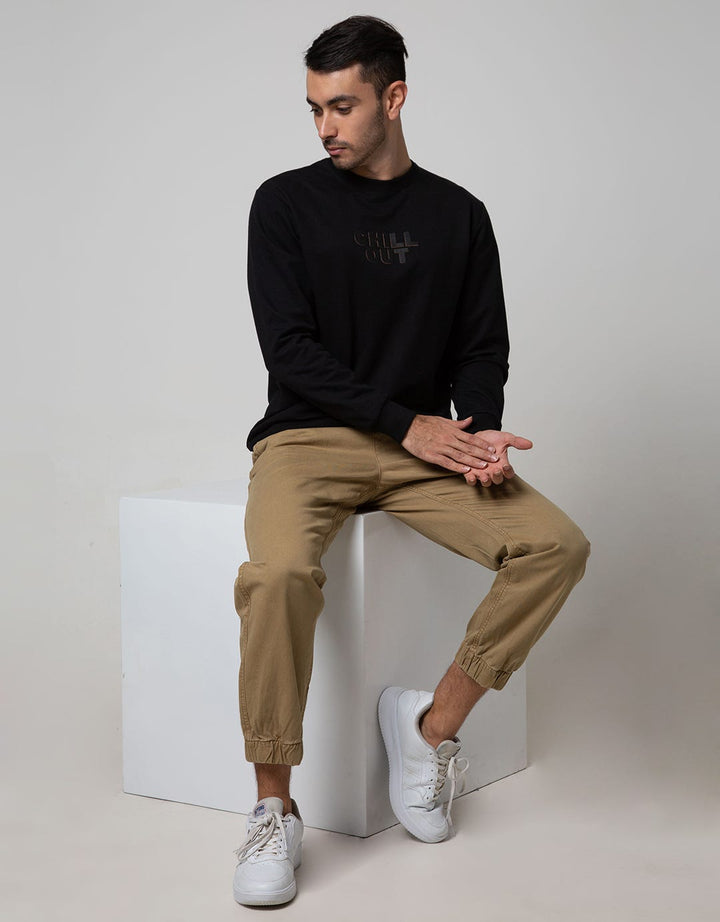 Details Sweatshirt Jumper Long Sleeve Round Neck Print Monte