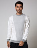 Details Sweatshirt Jumper Long Sleeve Round Neck Combination Texture
