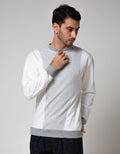Details Sweatshirt Jumper Long Sleeve Round Neck Combination Texture