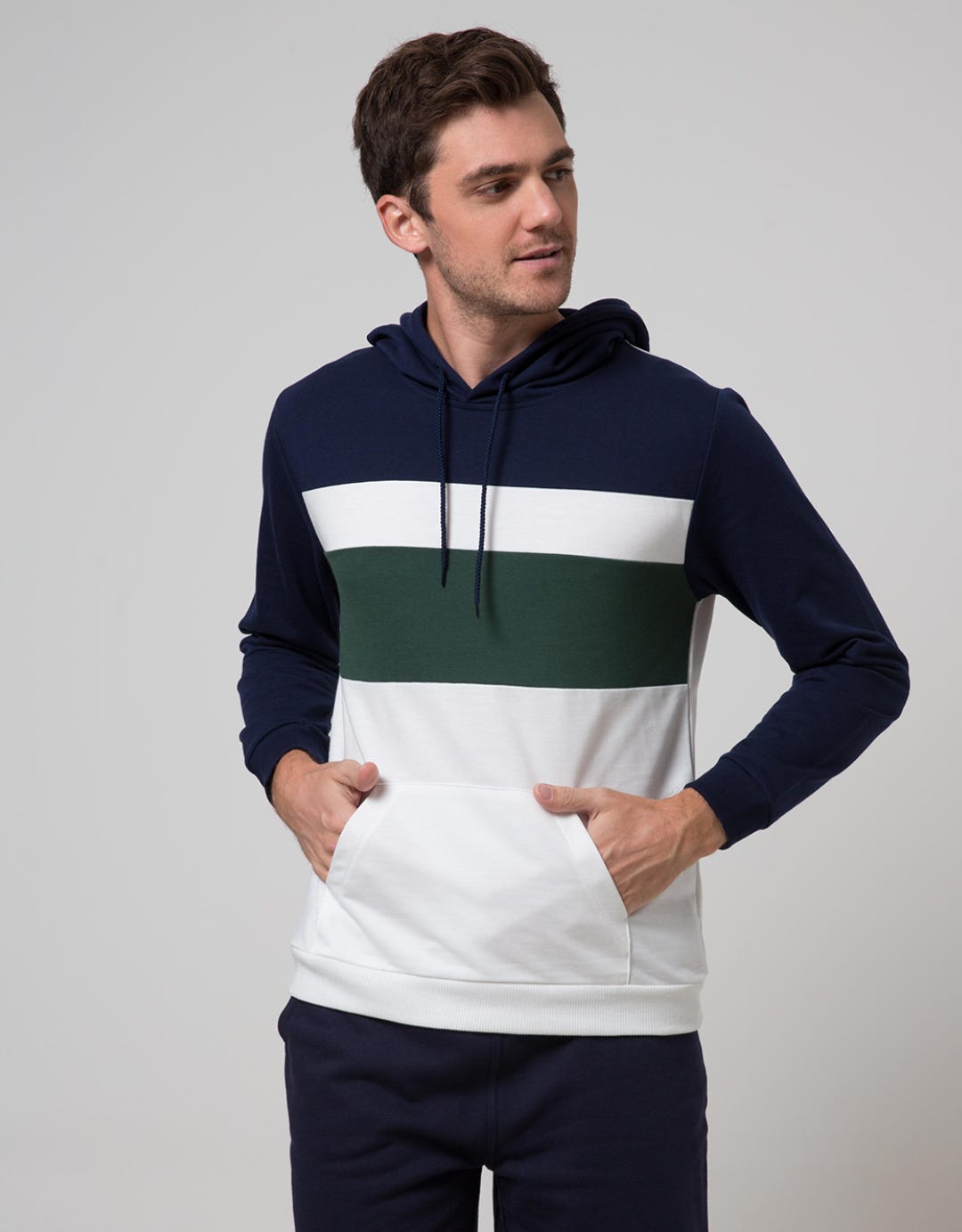 Details Cut N Sewn Hoodie Sweatshirt