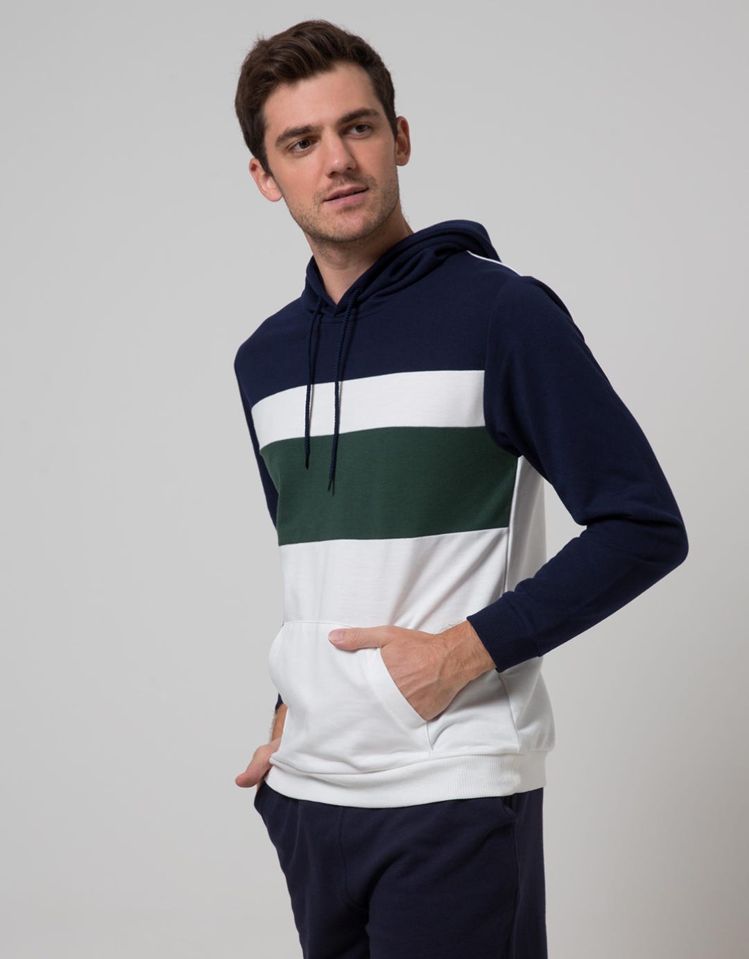 Details Cut N Sewn Hoodie Sweatshirt
