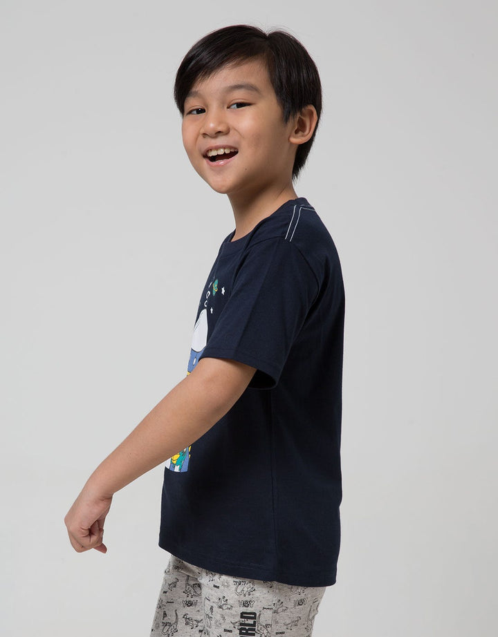 Little M Short Sleeve T-Shirt Best Buy Dino Ufo Beam Me Up