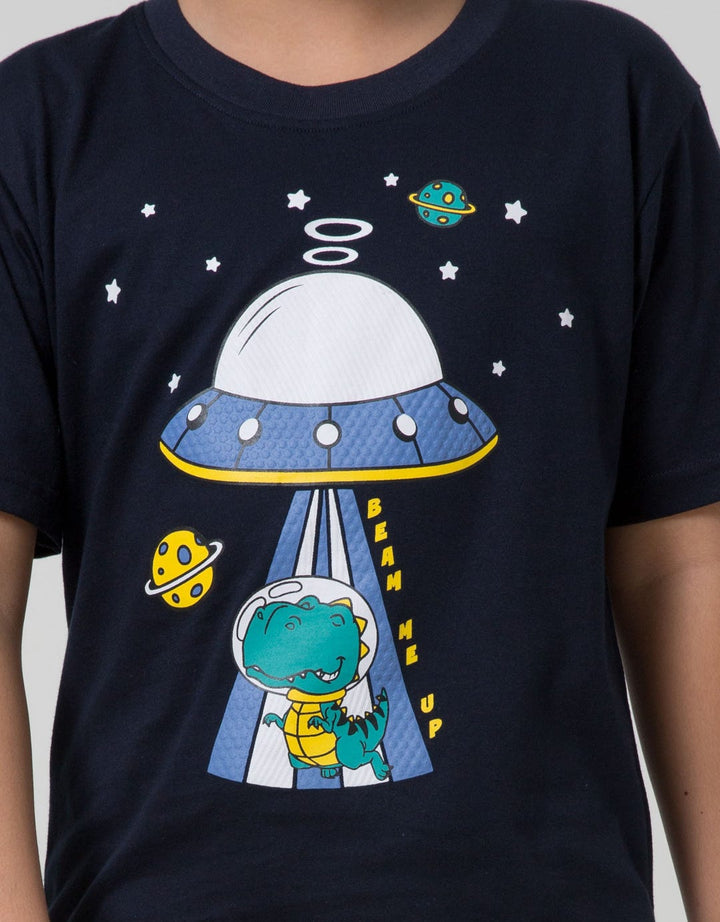 Little M Short Sleeve T-Shirt Best Buy Dino Ufo Beam Me Up