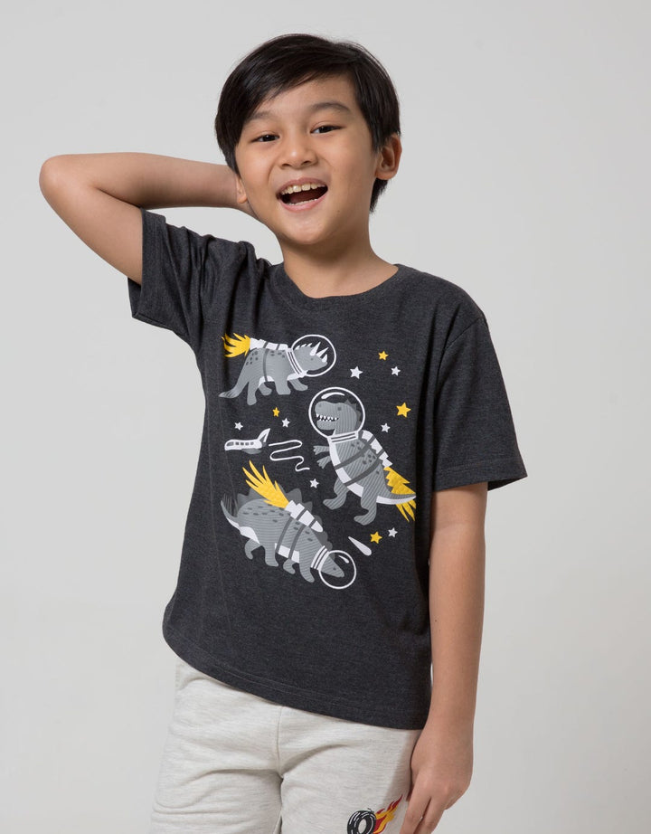 Little M Short Sleeve T-Shirt Best Buy Dino Astro Stars