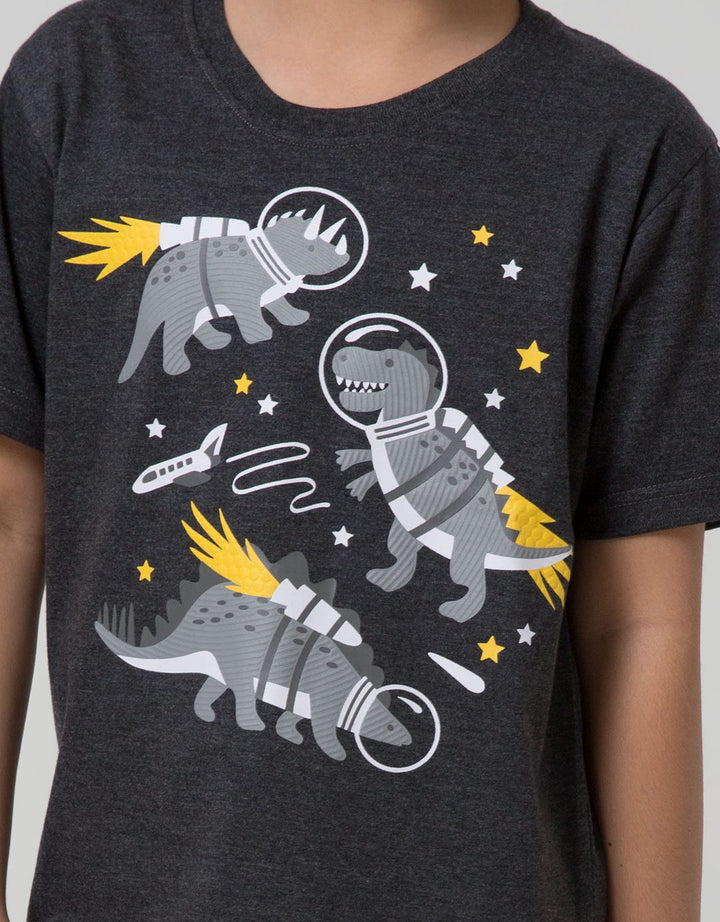 Little M Short Sleeve T-Shirt Best Buy Dino Astro Stars