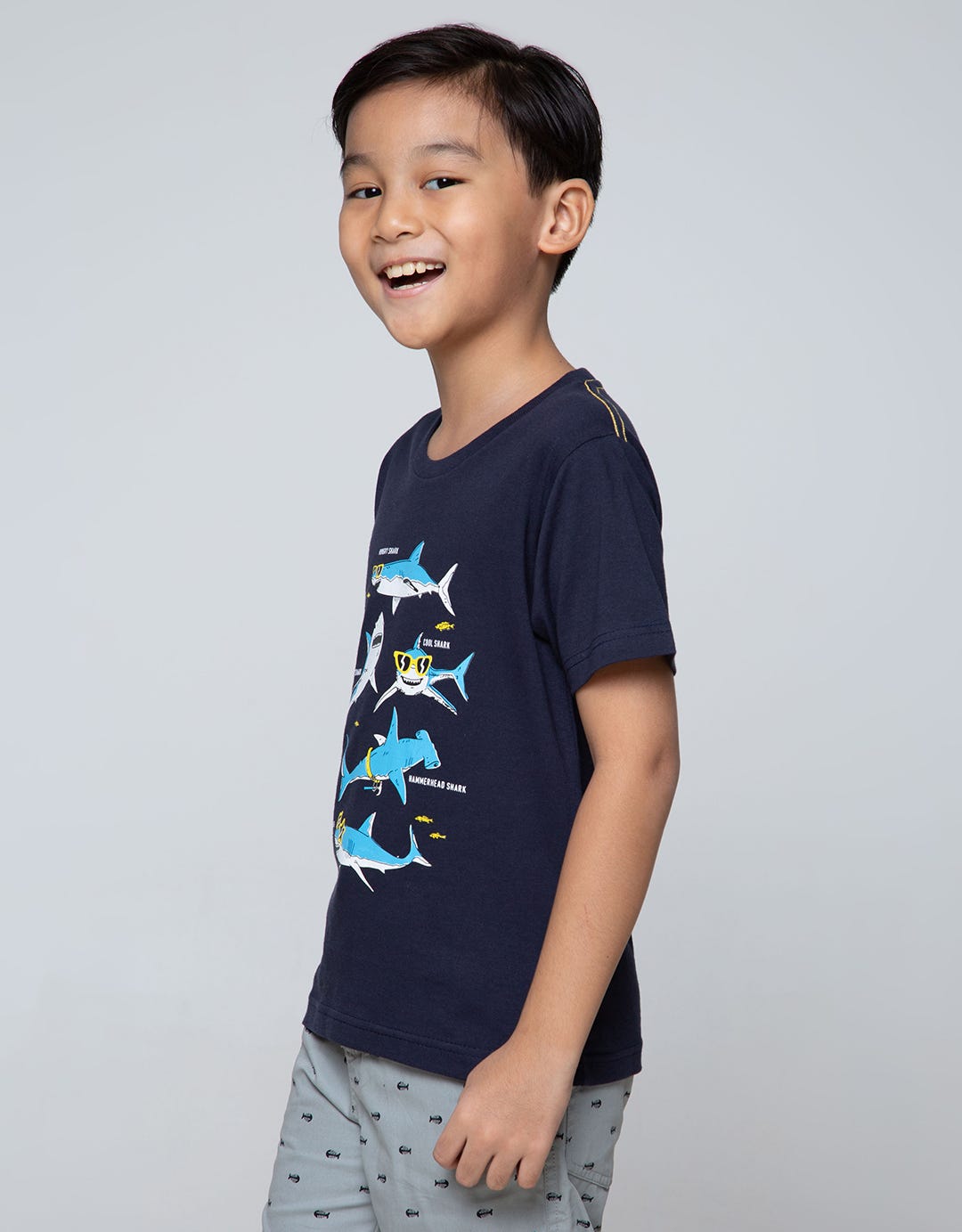Little M Short Sleeve T-Shirt Basic Best Buy Sharks Kacamata