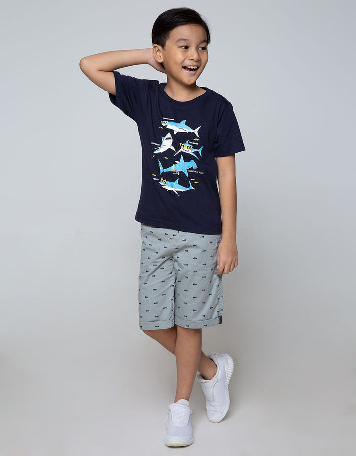 Little M Short Sleeve T-Shirt Basic Best Buy Sharks Kacamata
