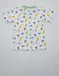 Pipiniko Short Sleeve T-Shirt with Happy Animal Screen Printing