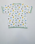 Pipiniko Short Sleeve T-Shirt with Happy Animal Screen Printing