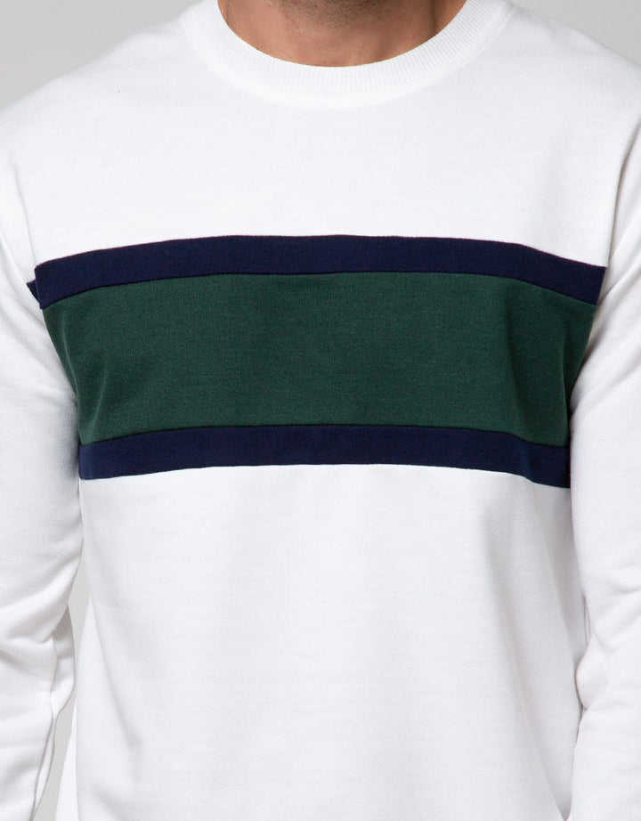 Details Sweatshirt Jumper R Neck Cut N Sewn