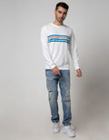 Details Sweatshirt Jumper Long Sleeve Round Neck Yandard Stripe