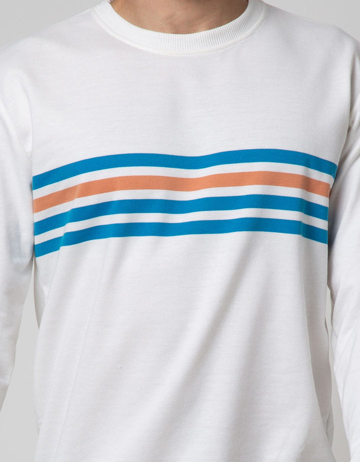 Details Sweatshirt Jumper Long Sleeve Round Neck Yandard Stripe