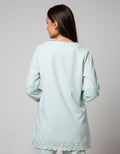 Connexion Long Sleeve Tunic Top Cut N Sewn Lace