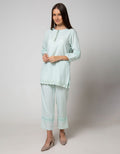 Connexion Long Sleeve Tunic Top Cut N Sewn Lace