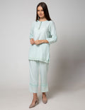 Connexion Long Sleeve Tunic Top Cut N Sewn Lace