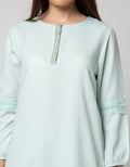 Connexion Long Sleeve Tunic Top Cut N Sewn Lace