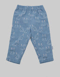 Pipiniko Bunny Print Denim Long Pants
