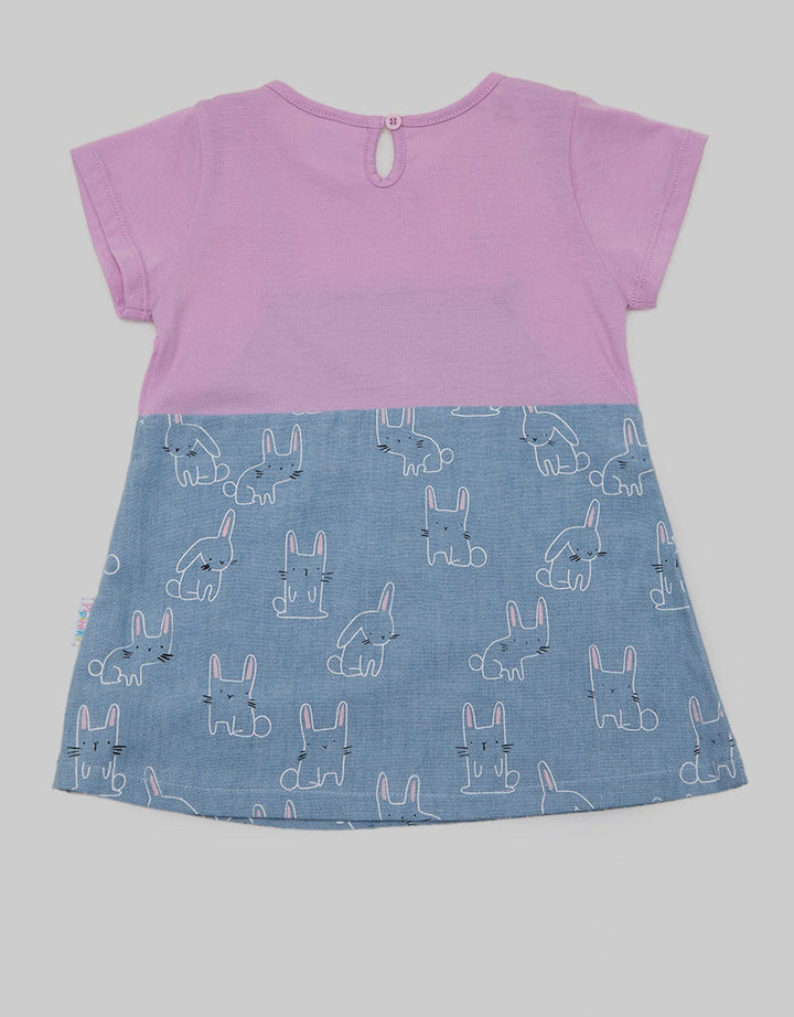 Pipiniko Overall Bunny Print Midi Skirt