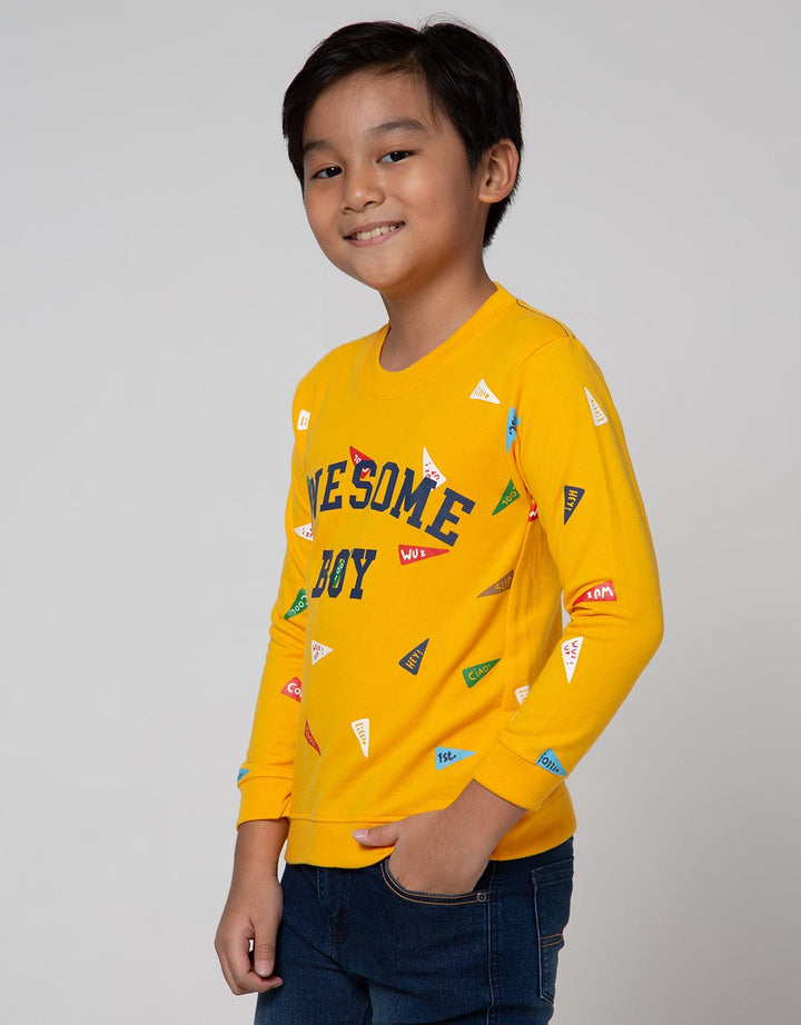 Little M Fullprint Awesome Boy Sweater