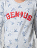 Little M Sweater Fullprint Genius Print Timbul