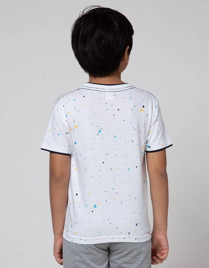Little M Short Sleeve T-Shirt Fullprint Splash Dino