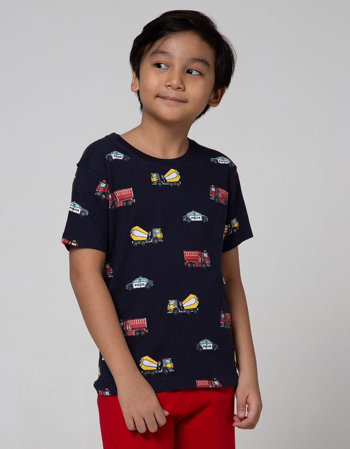Little M Short Sleeve T-Shirt Car Transportation