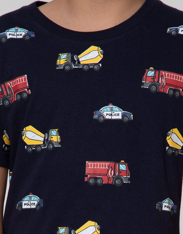 Little M Short Sleeve T-Shirt Car Transportation