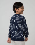 Little M Long Sleeve Sweater Fullprint Flash