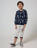 Little M Long Sleeve Sweater Fullprint Flash