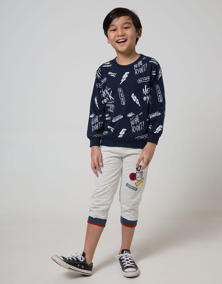 Little M Long Sleeve Sweater Fullprint Flash