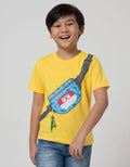 Little M Short Sleeve T-Shirt Print Tas Dino Gantung Laken Bordir