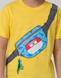 Little M Short Sleeve T-Shirt Print Tas Dino Gantung Laken Bordir