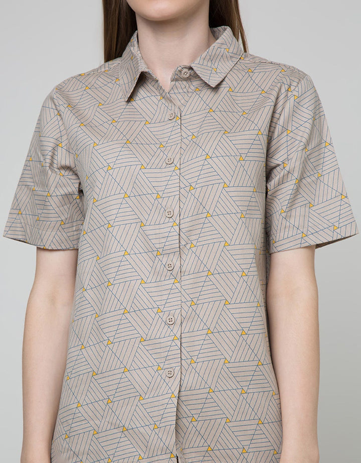 Details Short Sleeve Shirt Coord