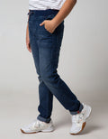 Aero Kids Denim Long Pants Noprintnofloc Tade Regu Pocket Stretch