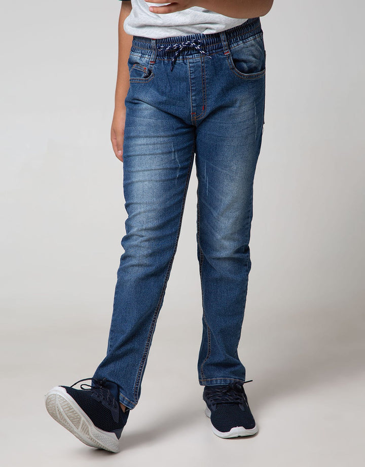 Aero Kids Long Denim Pants Printnofloc Rib Skinny Stretch Xjeans