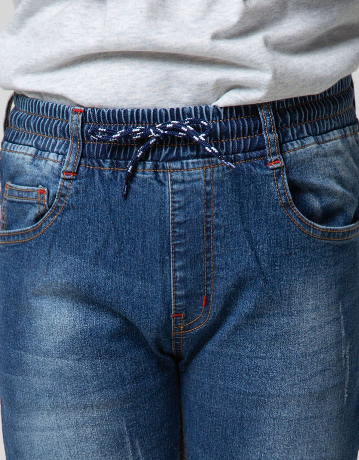Aero Kids Long Denim Pants Printnofloc Rib Skinny Stretch Xjeans