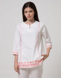 Details Long Sleeve Blouse On Bottom