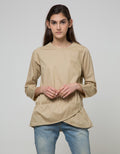 Details Long Sleeve Blouse With Ruffle