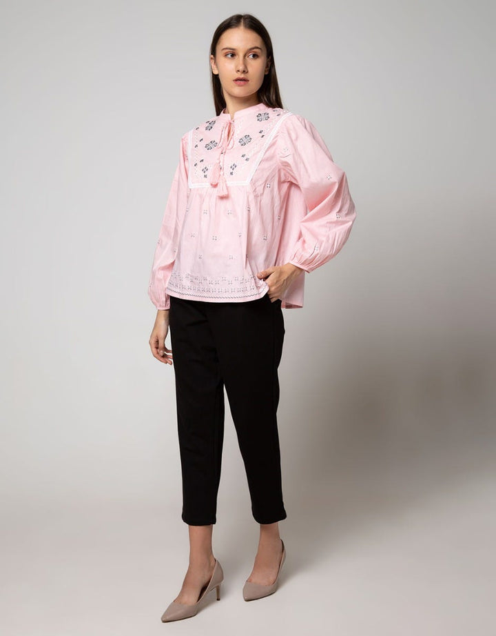Details of Long Sleeve Blouse Embroidery