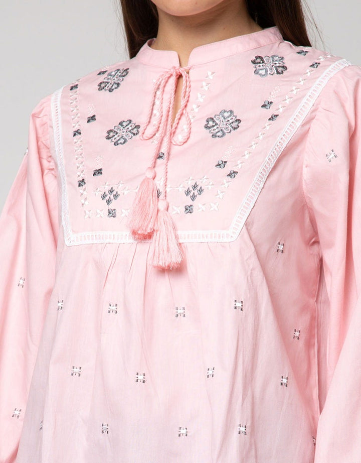 Details of Long Sleeve Blouse Embroidery