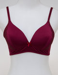 St. Yves Non Push Up Regular Bra Lace Mrn 2580 Bwl580:Maroon:34A:Solid:Non Push Up R